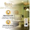 thumbnail image 3 of Simba Lighting LED G8 1.5W T4 20W Halogen Replacement JCD Bi-Pin Base 120V 3000K Soft White, 5 Pack, 3 of 10