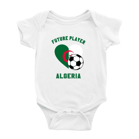 

Future Soccer Player Algeria Soccer Fan Cute Baby One-pieces (White 3-6 Months)
