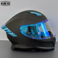 thumbnail image 3 of Casco de motocicleta Harley de fibra de carbono 12K retro superligero de Street Trend, con certificación DOT de EE. UU., medio casco de verano, 3 of 5