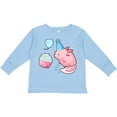 thumbnail image 3 of Inktastic Cute Axolotl Birthday with Cupcake Boys or Girls Long Sleeve Toddler T-Shirt, 3 of 5