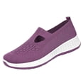 thumbnail image 2 of Widestep Shoes for Women, Mesh Mary Jane Flats for Women, Women Classic Plus Size Round Toe Slip On Casual Loafers Lightweight Comfort Walking Footwear Non Slip Daily Flats, Purple 8, 2 of 5