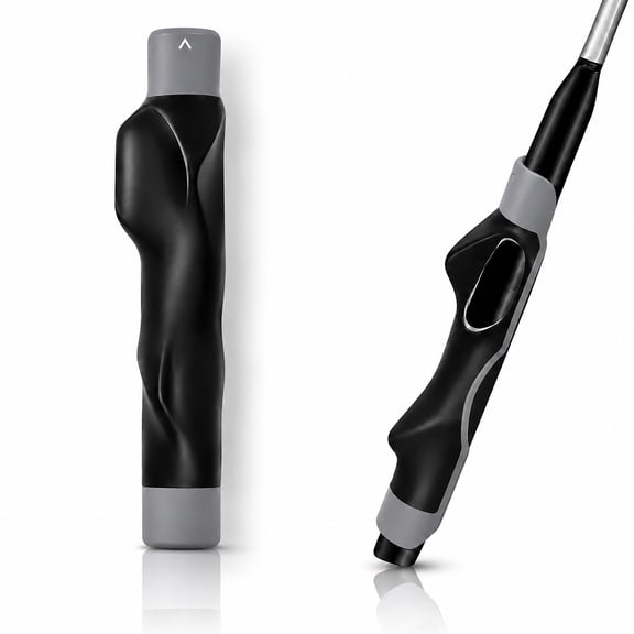 QI-EU Golf Grip Trainer, Ergonomic TPR Training Grip for Correct Hand Position Swing Practice, Gray