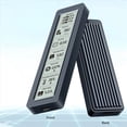 thumbnail image 2 of 2X M.2 SSD NVMe Case USB3.2 Gen2 Type C 10Gbps PCIe SSD Case M.2 NVME Enclosure Disk Box Tool Free SSD Aluminum Case, 2 of 8