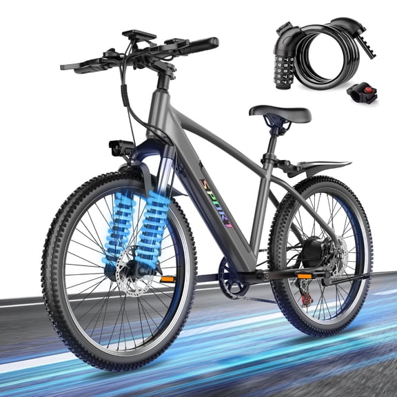 1500W Electric Bike 26" Electric Bicycle for Adults Max 25mph Cruise Control System Ebike, 48V Mountain Bike, 21 Speed for Man Woman UL2849 Certified