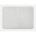 thumbnail image 1 of Abstract Bath Mat, Rhythmic Floral Art Geometric Floral Motifs Pattern on Plain Backdrop, Plush Bathroom Decor Mat with Non Slip Backing, 29.5" X 17.5", White and Blue Grey, by Ambesonne, 1 of 2