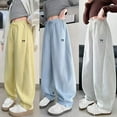 thumbnail image 4 of XIMIN Girl's Baggy Sweatpants Elastic Waist Yoga Pants Drawstring Wide Leg Sweatpants with Pockets Trendy Athletic Grunge Clothes Casual Loose Comfy Lounge Joggers, 4 of 9