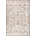 thumbnail image 4 of nuLOOM Kaleen Medallion SplashGuard Machine Washable Area Rug, 8' x 10', Kaleen Beige, 4 of 11