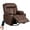 Brown, variant on Rocking Recliner Chair, Massage Rocker Recliner Chair with Vibration Massage and Heat, USB and Type-C Ports,360° Swivel Faux Leather Chairs, Living Room, Bedroom, Nursery, RV, Dark grey