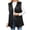 Vest-Black, variant on Homenesgenics Ladies Warm Faux Fur Winter Coats for Women Plus Size Womens Ladies Warm Faux Furry Long Coat Jacket Winter Solid V-Neck Outerwear
