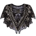 thumbnail image 3 of jiaxiM Shawl Wraps for Women 1920s Beaded Shawl Wrap for Women, Sequin Fringe Evening Cape, Flapper Cover Up for Party, Wedding, Gatsby, 3 of 3