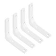 thumbnail image 1 of Uxcell 4Pcs Soportes de Estante Flotante, Soportes de Estante de Pared de 4 x 4 Pulgadas, Soportes de Acero para Estantes de Madera, Gabinetes, Blanco, 1 of 6