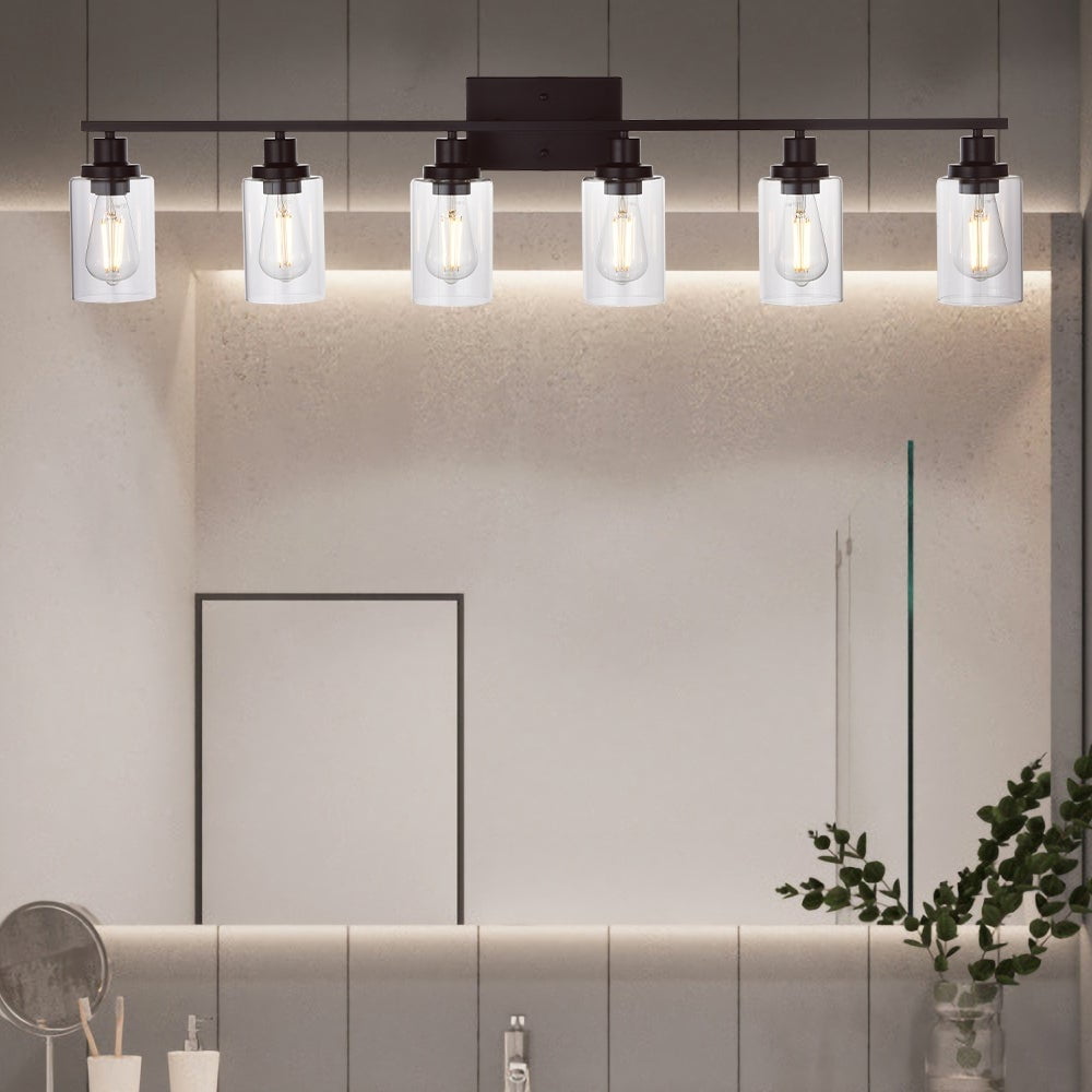 VINLUZ Modern 6lights Vanity Lighting Fixture for Bathroom oil rubbed