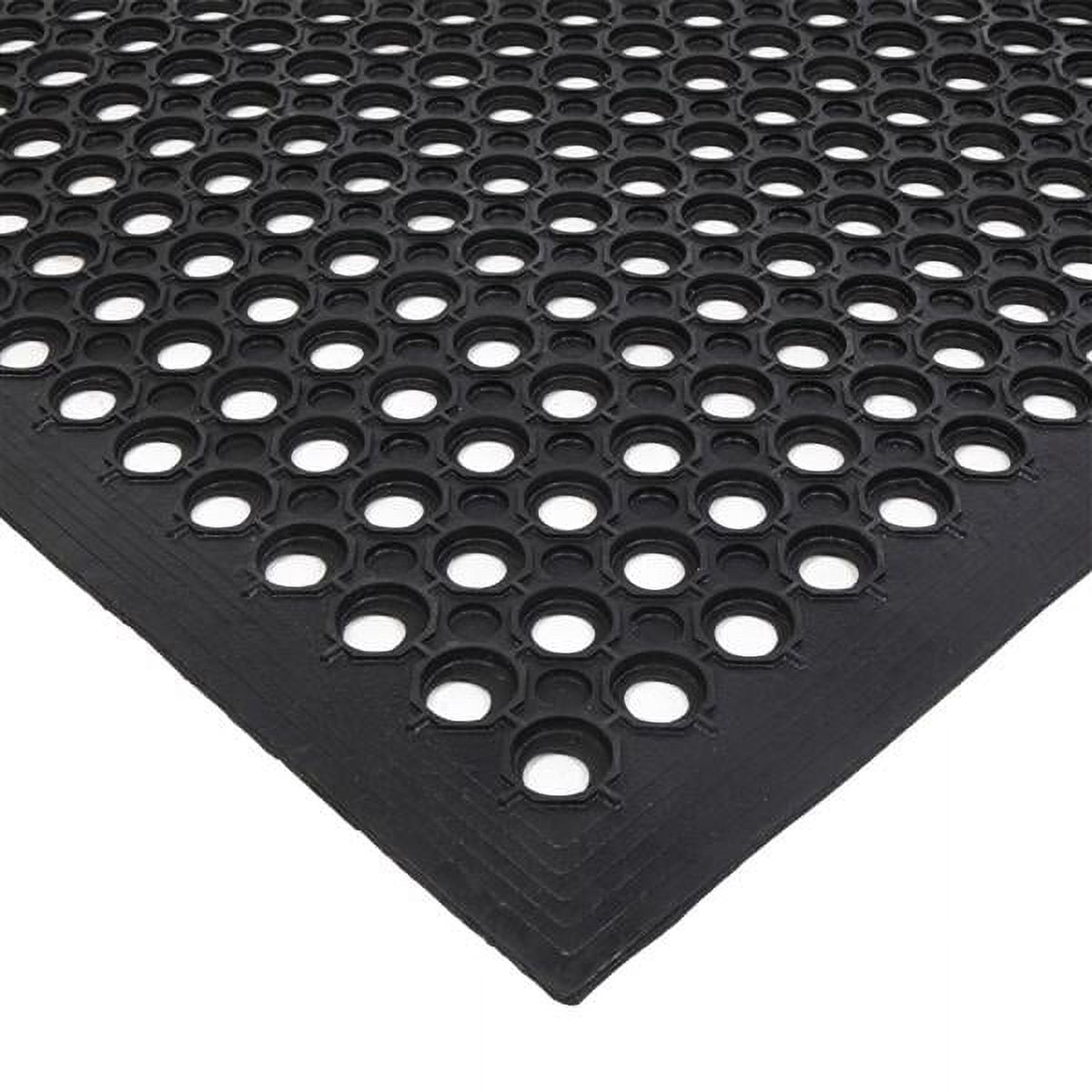 Anti-Fatigue Rubber Floor Mat – 150x90cm Drainage Mat, Non-Slip, Heavy Duty For Kitchens, Bars & Garages, Black
