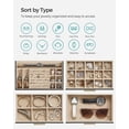 thumbnail image 3 of Joyero SONGMICS Organizador de 4 capas con tapa de vidrio grafito, 3 of 7