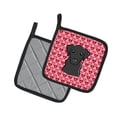 thumbnail image 2 of Caroline's Treasures Black Labrador Hearts Pair of Pot Holders, 2 of 2