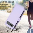 thumbnail image 6 of Zipper Wallet Case for Google Pixel 7A Wrist Hand Strap Case, Premium PU Leather Flip Folio Cover with Card Slots Kickstand Magnetic Clasp Case for Google Pixel 7A,Purple, 6 of 6