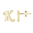 thumbnail image 2 of Heliisoer Boucles d'Oreilles Alphabet en Or avec Finition Plaquée Or pour Femmes, 2 of 3