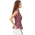thumbnail image 4 of INSPIRE CHIC Top Sin Mangas Con Cuello En V Sin Mangas Para Mujer Vino rojo XL, 4 of 6