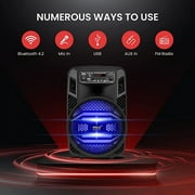 Pyle Portable Bluetooth PA Speaker - 300W Rechargeable Outdoor Bluetooth Speaker Portable PA System
