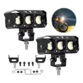 thumbnail image 1 of 2pzs Faros Auxiliares 3 Modos Doble Color Led Para Auto Moto, 1 of 7