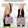 thumbnail image 4 of FORMRS Womens Corduroy Tote Bag Crossbody Shoulder Handbag with Pocket, Purple Cute Halloween, 4 of 7