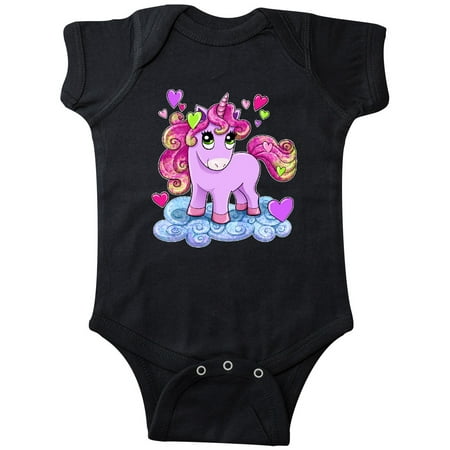 

Inktastic Valentine Unicorn with hearts Gift Baby Boy or Baby Girl Bodysuit