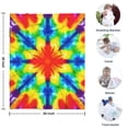 thumbnail image 4 of Rainbow Tie Dye Mandala Pattern Blanket,Comfortable Soft Lamb Wool Throw Blanket,All Season,Warm Lightweight Blankets for Sofa Bed Couch Living Room Chair,30"x40", 4 of 4