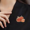 thumbnail image 5 of Halloween Pumpkin Brooch - Alloy Rhinestone Lapel Pin for Women, Cute Thanksgiving Jewelry Accessories for Hats Bags Dresses, Fashion Enamel Gift for Christmas Birthday Wedding Party, 5 of 8