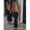 Black, variant on Womens Elegant Black Strappy Backless Maxi Dress