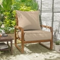 thumbnail image 6 of Snubbull Outdoor Deep Seat Cushion Set 24 X 24 X 6.5 inch Splash-Proof & Fadeness Patio Furniture Cushions，Removable Outdoor Couch Cushions with Hidden Zipper & Adjustment Staps, Sand, 6 of 8