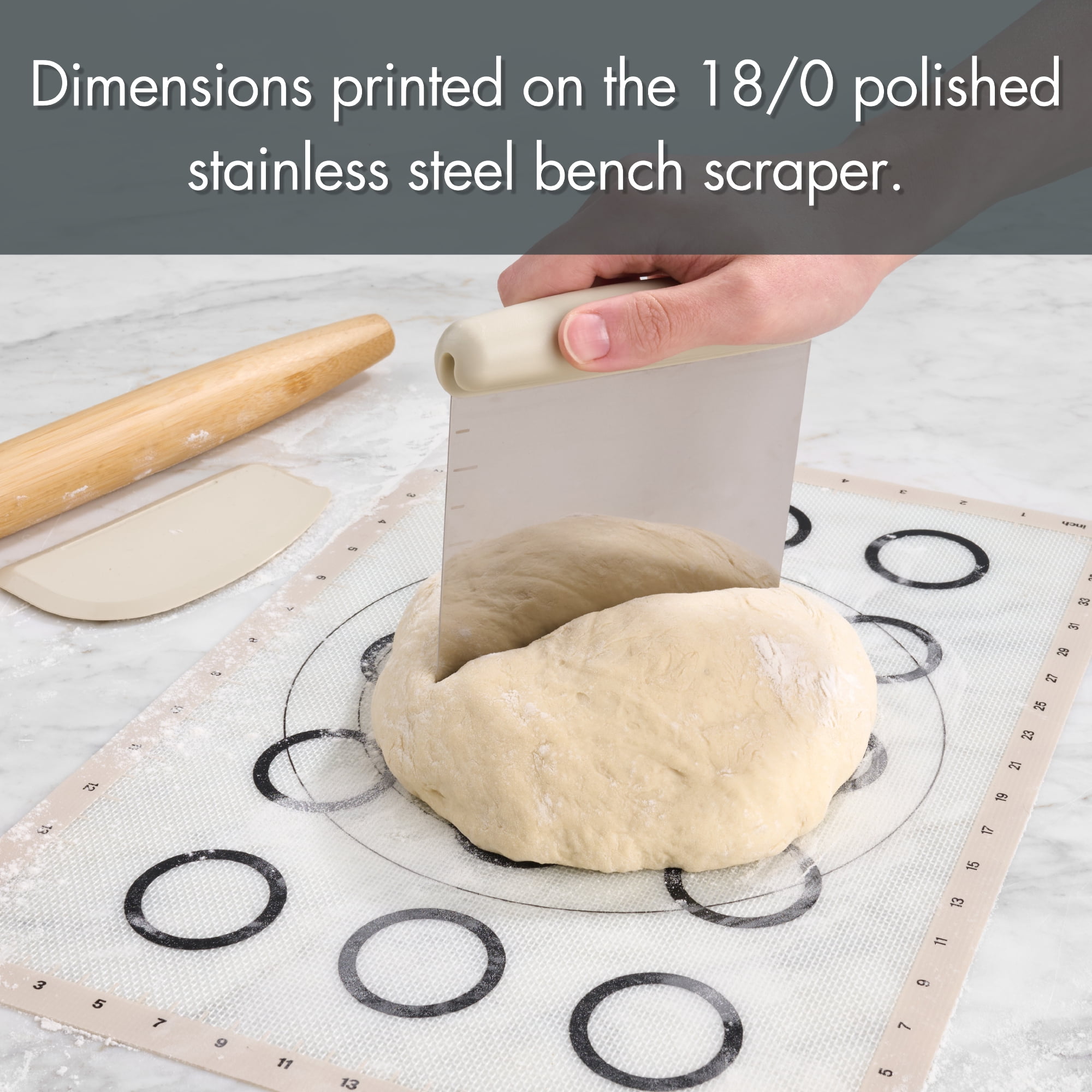 Mainstays Bench and Bowl Scraper Set