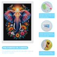 thumbnail image 3 of Diamond Art Kit for Adults, Elephant Floral Art Vibrant Beauty Diamond Painting for Adults Beginners, 5D DIY Diamond Art Painting Kits, Colorful Diamond Painting Craft for Home Decor 12x16, 3 of 7