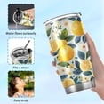 thumbnail image 6 of SKYSONIC Lemons Tumbler Stainless Steel Double Wall Vacuum Reusable Insulated Mug with Straw and Built-in Coaste for Cold and Hot Beverages, 20oz, 6 of 7