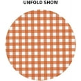 thumbnail image 4 of Autumn Fall Tablecloth 70 Inch Round Thanksgiving Orange Buffalo Plaids Table Cloth Table Cover Polyester Washable Wrinkle Resistant for Kitchen Dining Holiday Party Dining, 4 of 6