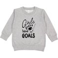 thumbnail image 2 of Inktastic Girls Gotta Have Goals Hockey Player Toddler Sweatshirt, 2 of 4