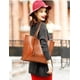 thumbnail image 4 of Bolso de hombro tipo tote de piel sintética suave para mujer (36,5 cm de largo x 29,5 cm de alto x 10,9 cm de profundidad), 4 of 5