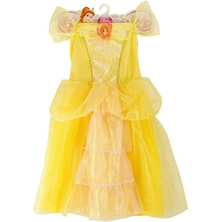 Disney Princess Belle Ruffle Dress with Cameo - Walmart.com