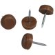 thumbnail image 4 of Deslizadores para muebles E.H.C. marrón, cabeza plana, paquete de 20, 2,2 cm, 4 of 5