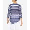 thumbnail image 5 of Alfred Dunner Womens  Spliced Dot Asymmetric Top, 5 of 6