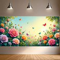 thumbnail image 6 of LUUFILx Floral Tulip Backdrop Banner with Spring Flowers for Garden Party Wedding Decoration Event Background Photography Prop Neon Decors Celebration, 6 of 9