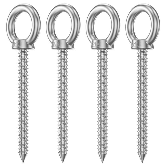 Eye Screws Stainless Steel Eye Hook Screws Strong Load Bearing Eye Hooks Easy to Install Eyelet Screws Screw in Eye Hooks Sturdy Eye Bolts Screw for Hammock Stand Swing Chair