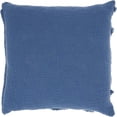 thumbnail image 2 of HomeRoots Boho Chic Blue Textured Lines Throw Pillow Blue, 2 of 5