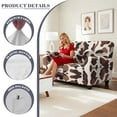 thumbnail image 6 of Xoenoiee Brown Cow Pattern Recliner Covers Recliner Loveseat Covers Washable 2-Seater Reclining Couch Covers Stretch Soft Sofa Slipcovers Furniture Protector, 6 of 6