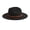 Black, variant on Wide Brim Fedora Panama Hat for Women Men Western Rancher Suede Hat with Belt Buckle - Camel