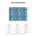 thumbnail image 5 of Honeii Sharks Summer print throw blanket, crafted from cozy cotton flannel, offers versatile home decor as a bedding suitable for all seasons.-50"x40", 5 of 6