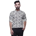 thumbnail image 4 of BESTMAN Printed Mens Short Kurta Indian Mandarin CollarÂ&nbsp;Shirts Casual Clothing, 4 of 6