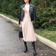 thumbnail image 2 of Robe Plissée pour Femmes Mode Femmes Robe Tricotée Unie Manches Longues Robe Plissée de Base, 2 of 9