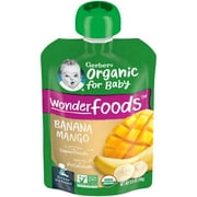 Gerber 2nd Foods Organic for Baby, Banana Mango, 3.5 oz Pouch (12 Pack)