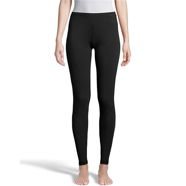 Hanes 889835213737 Womens Comfort Collection Thermal Pant Black