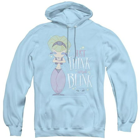 Trevco Sportswear SONYT191-AFTH-5 I Dream of Jeannie & Think & Blink Adult Pull Over Hoodie, Light Blue - 2X